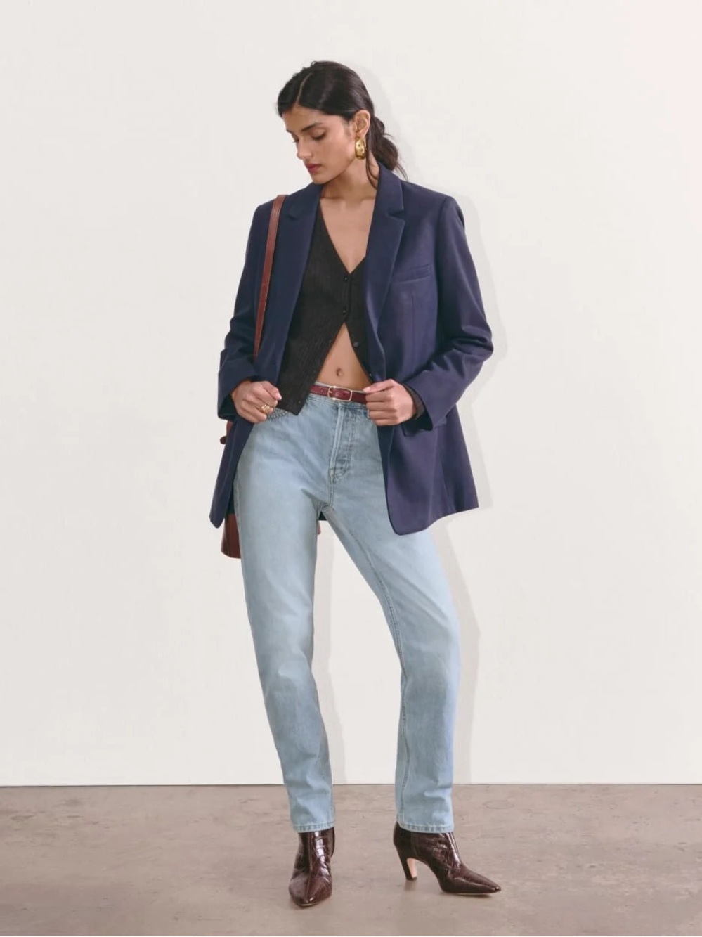 EVERLANE Straight-Leg Light Blue High-Rise Jeans